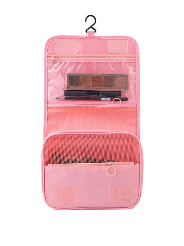 Solid Makeup Bag With Hook