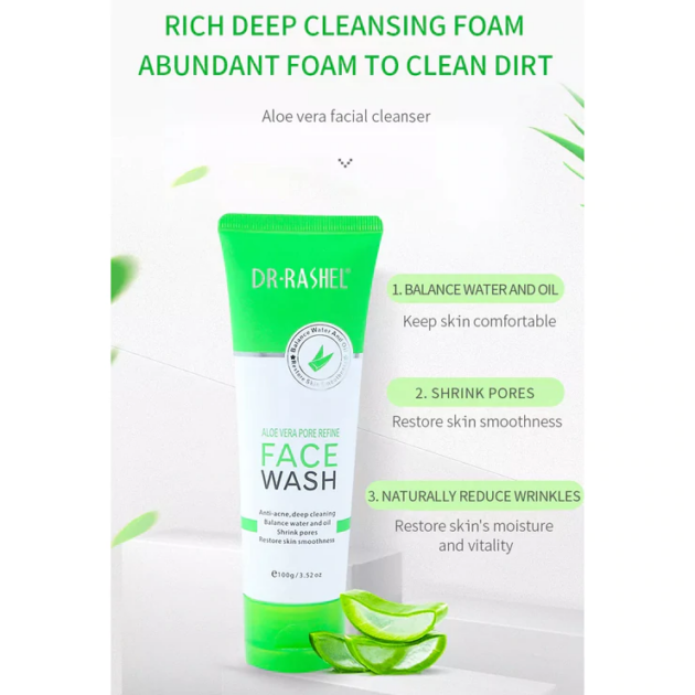 Dr. Rashel Aloe Vera Pore Refine Face Wash - Image 2