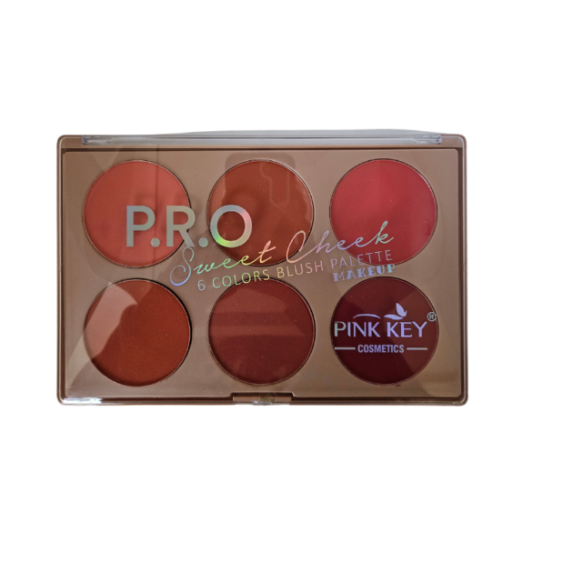 Pink Key P.R.O Sweet Cheek 6 Colors Blush Palette - Image 2