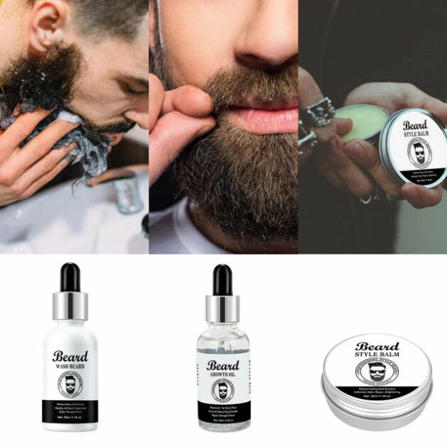 3 Piece Men's Beard Grooming Kit - Image 2